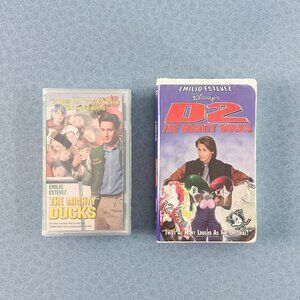 The Mighty Ducks & D2 VHS Set – 90s Disney Sports Comedy Classics
